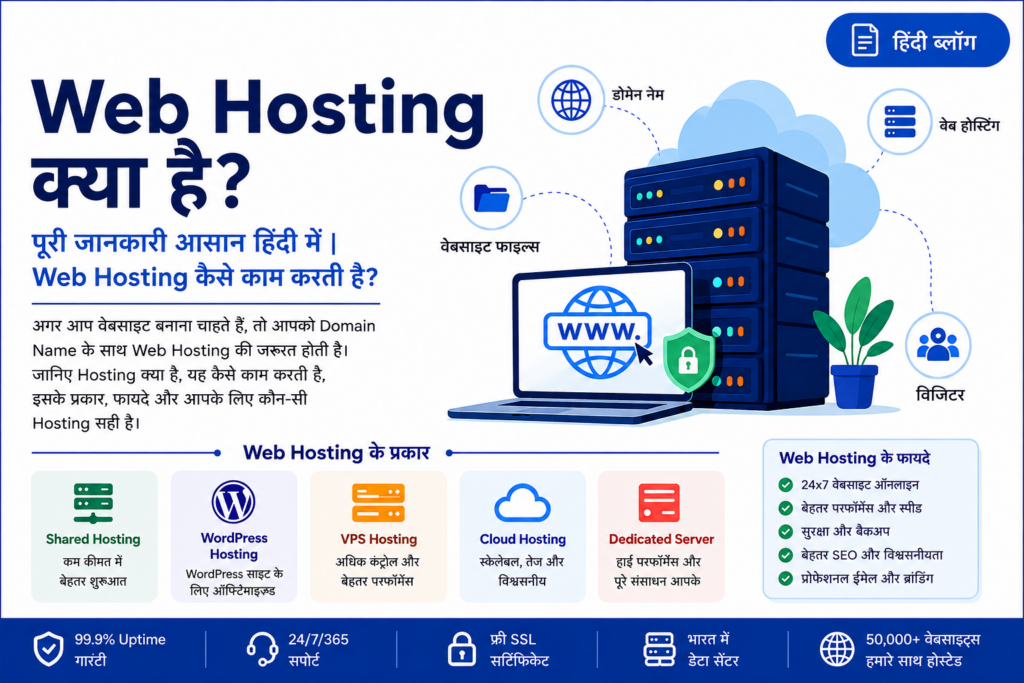Web Hosting क्या है? पूरी जानकारी आसान हिंदी में